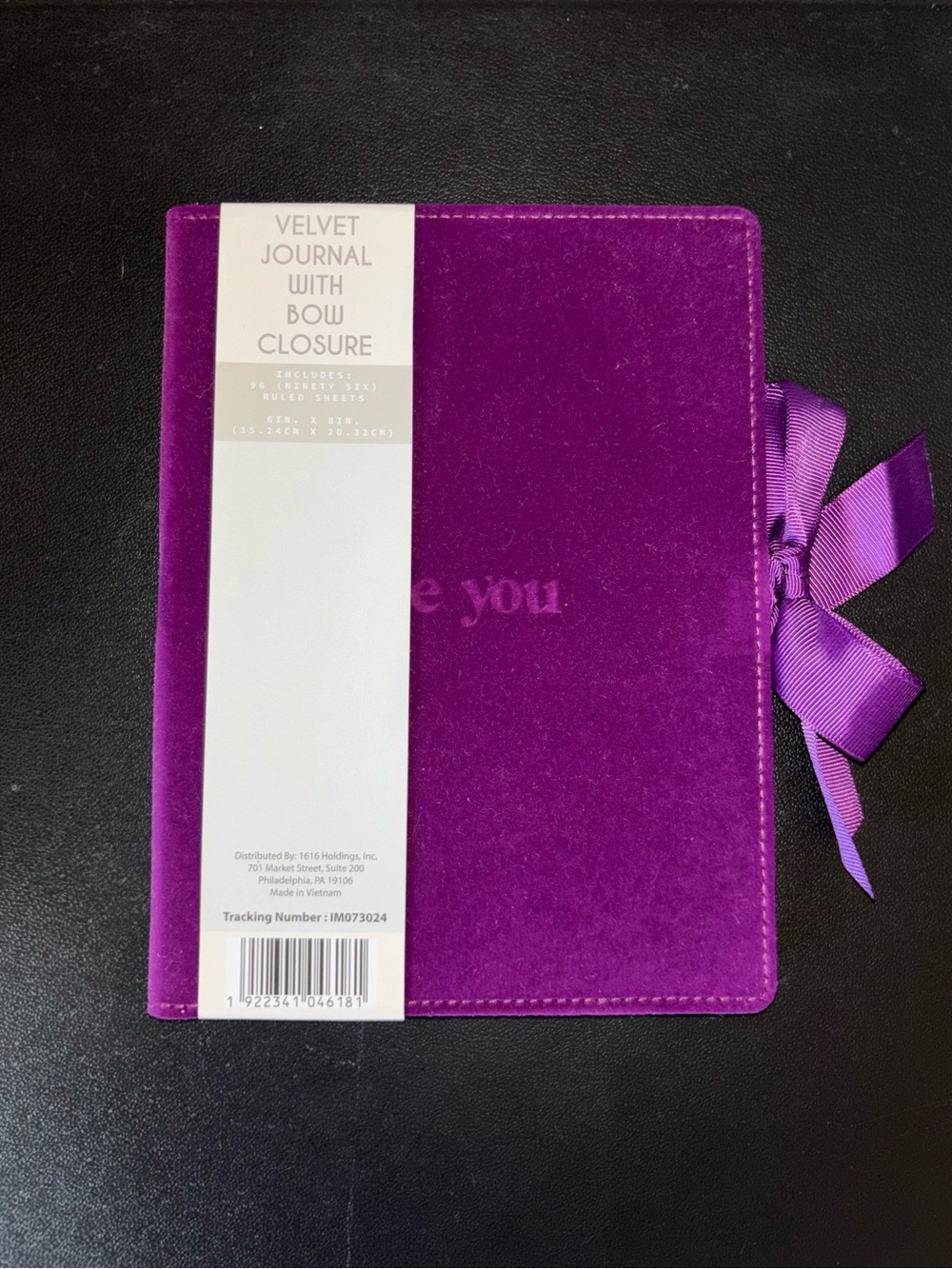 Three Velvet Journals with Bow Closures